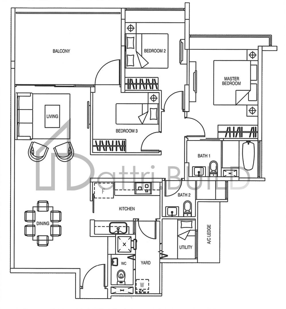 YEWTEE RESIDENCES C7-R floorplan (watermarked)