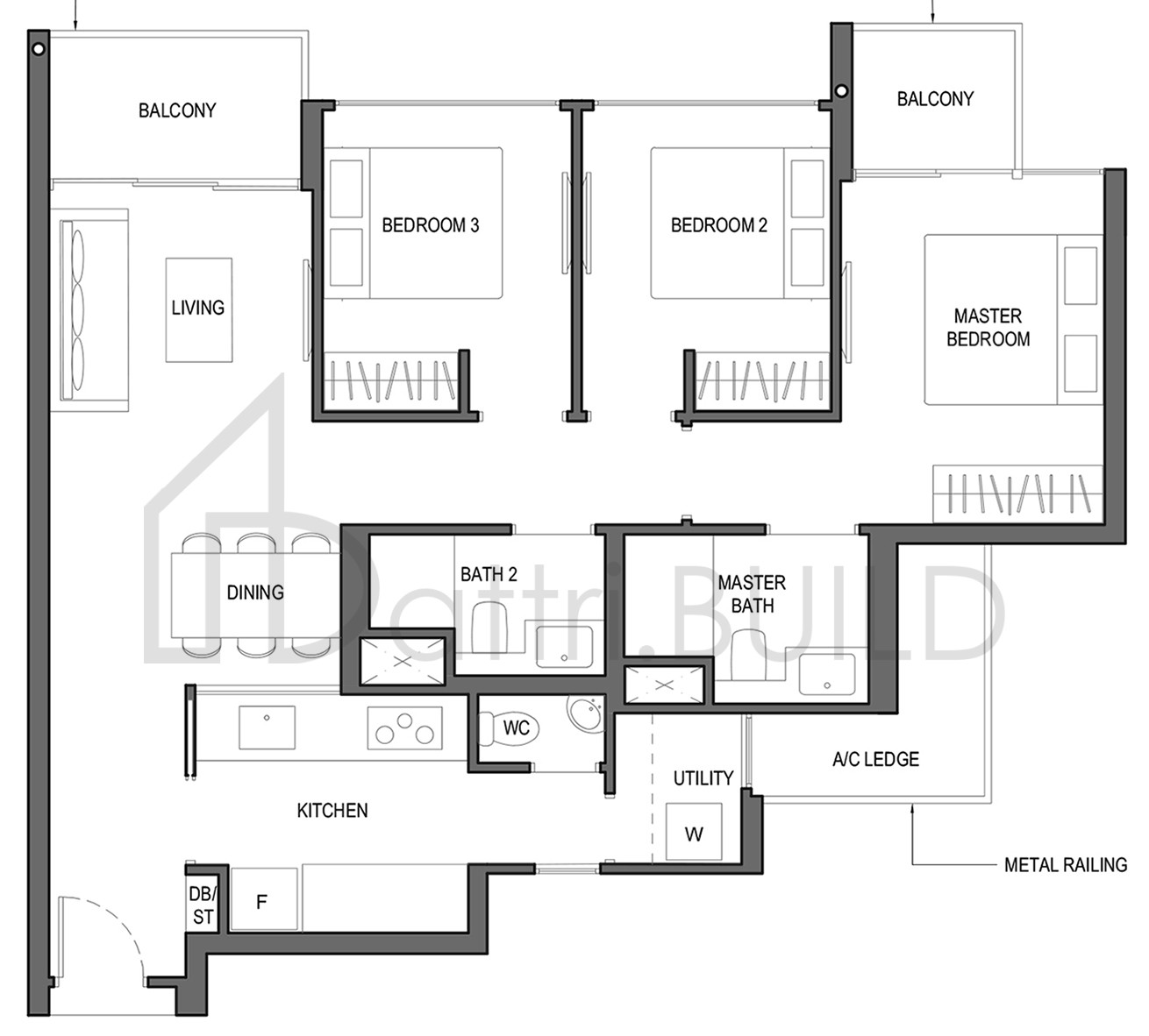 PARC KOMO 3D1a floorplan (watermarked)
