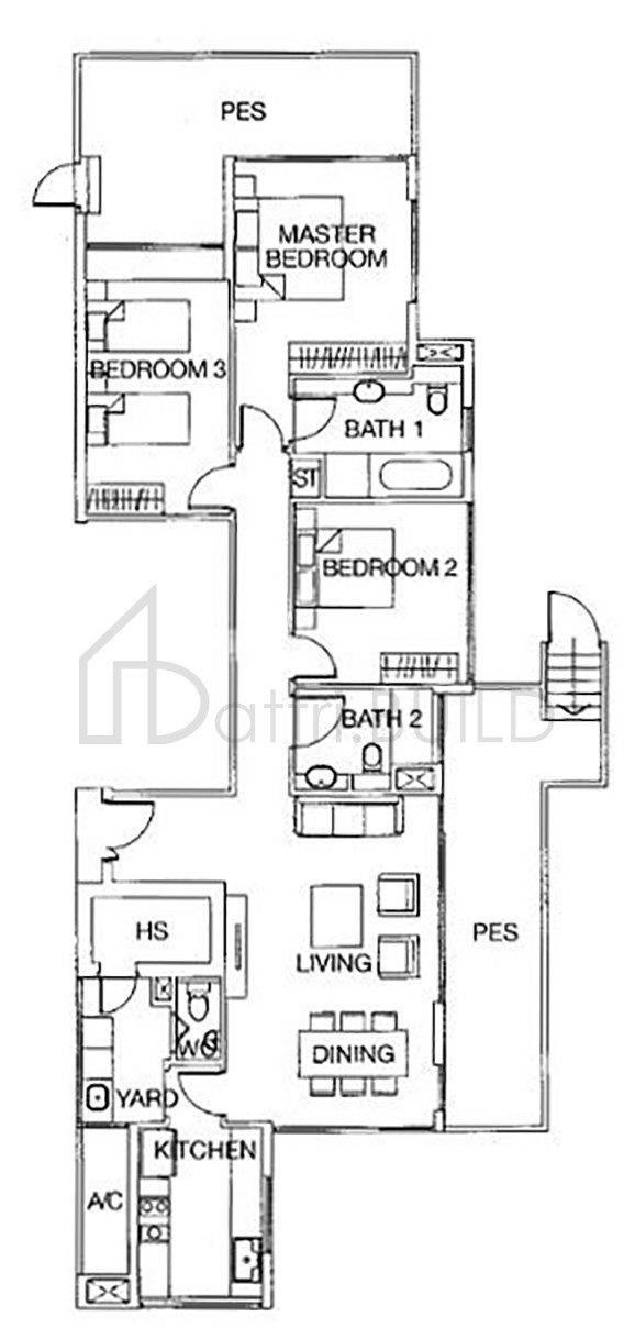 THE WHARF RESIDENCE B1-p floorplan (watermarked)