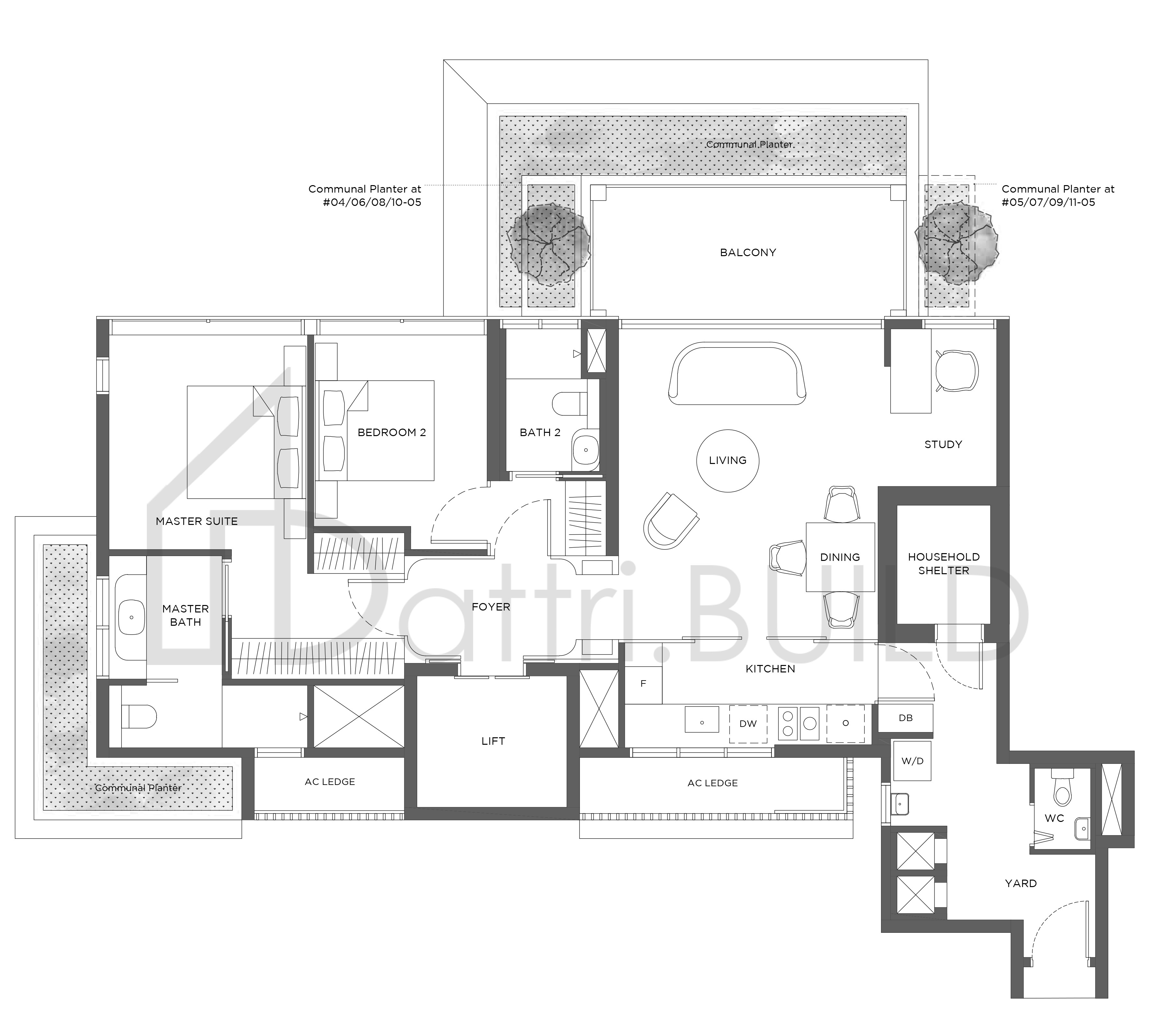 15 HOLLAND HILL 2BR+S floorplan (watermarked)