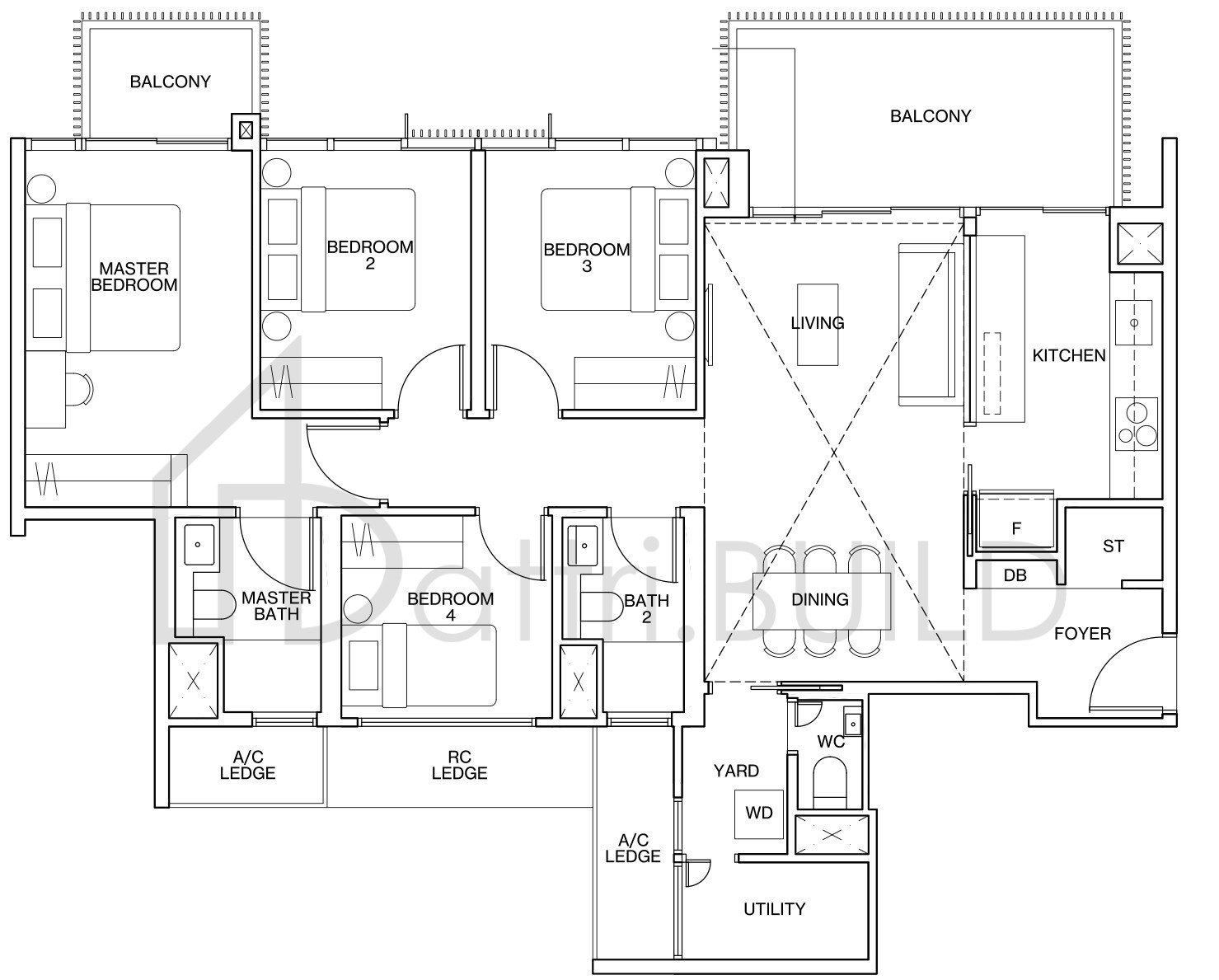KI RESIDENCES AT BROOKVALE D2-P floorplan (watermarked)