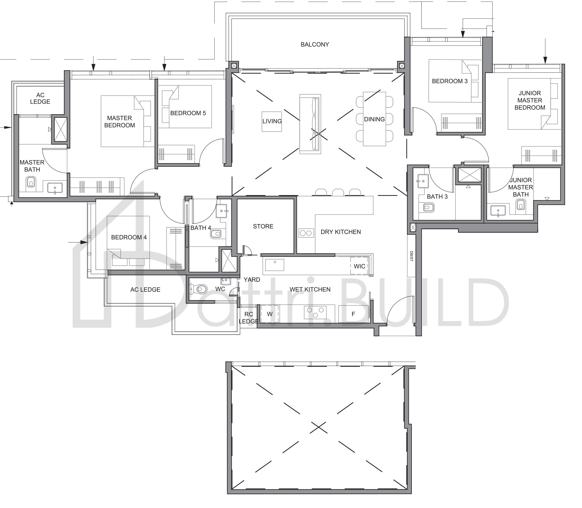 PARC CLEMATIS 5BR-1H floorplan (watermarked)