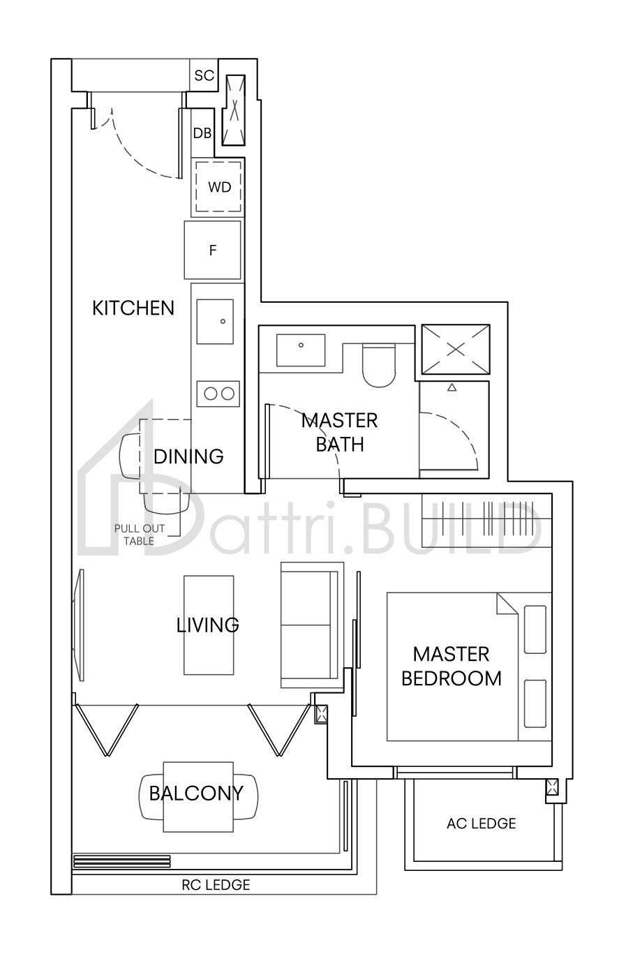 ONE HOLLAND VILLAGE RESIDENCES A1 floorplan (watermarked)