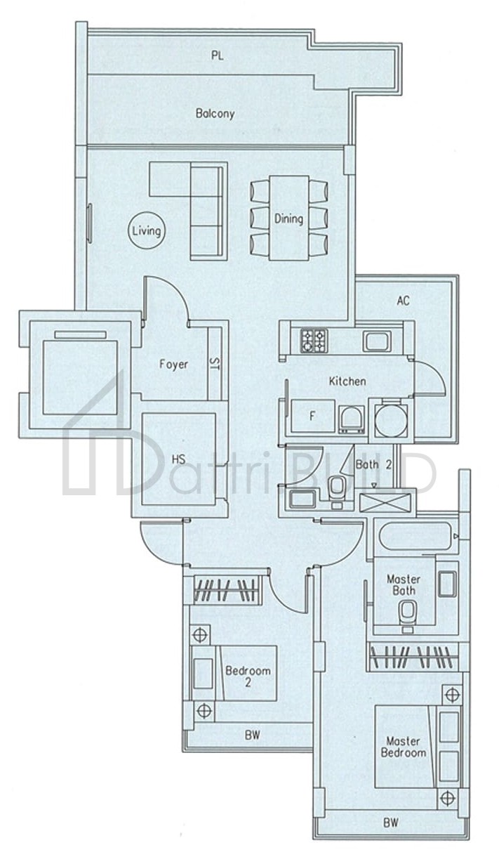 THE BEVERLY A1 floorplan (watermarked)