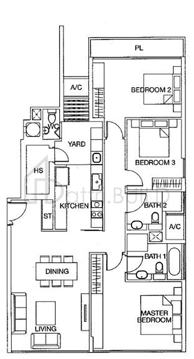 THE WHARF RESIDENCE B3-a floorplan (watermarked)