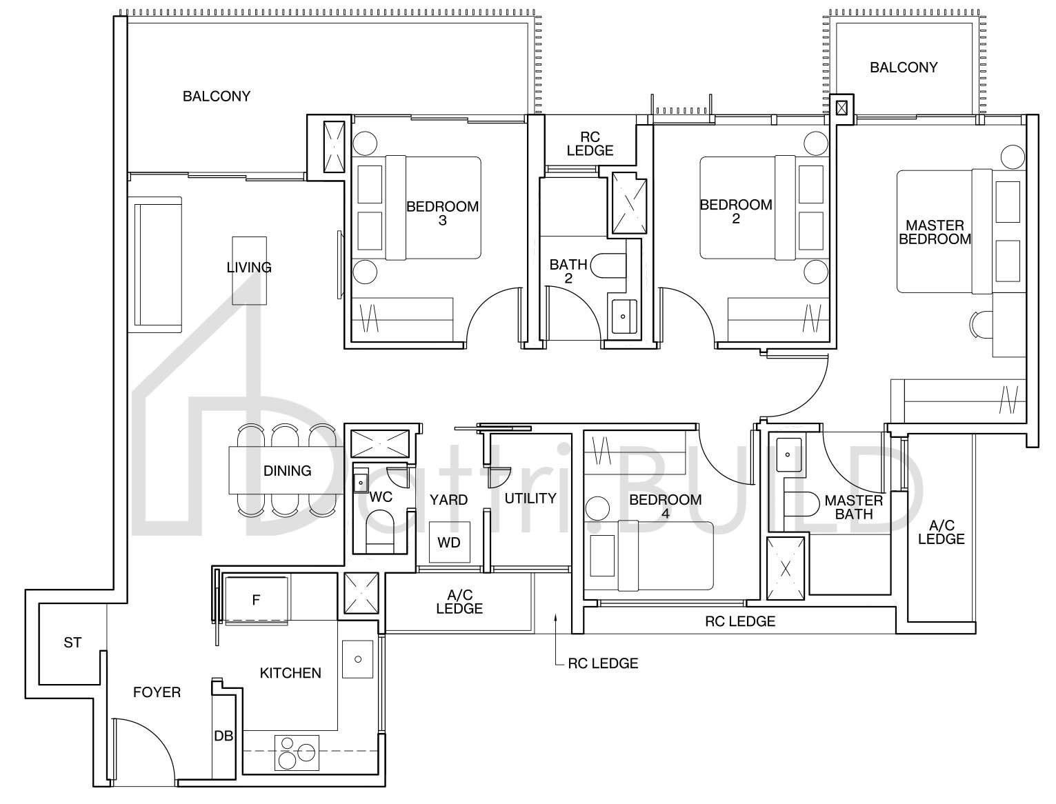 KI RESIDENCES AT BROOKVALE D1 floorplan (watermarked)