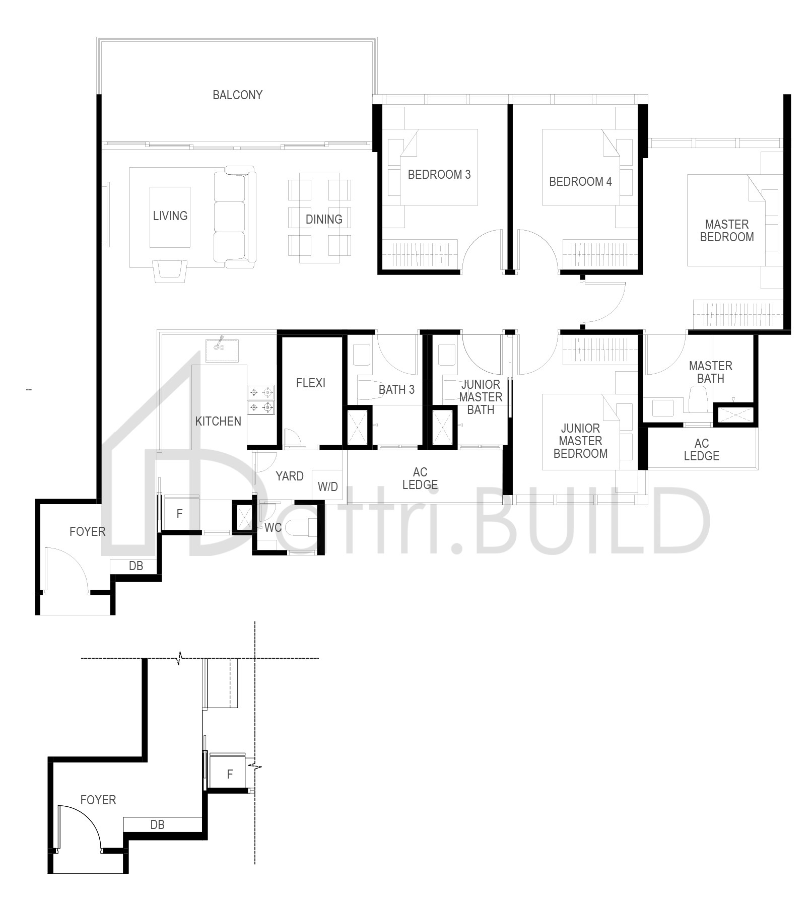 THE GAZANIA D1C floorplan (watermarked)