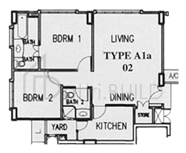 SHERWOOD CONDOMINIUM A1a floorplan (watermarked)