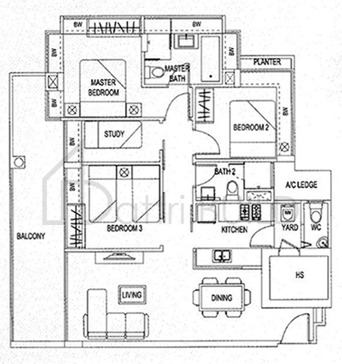 BLUWATERS C2 floorplan (watermarked)