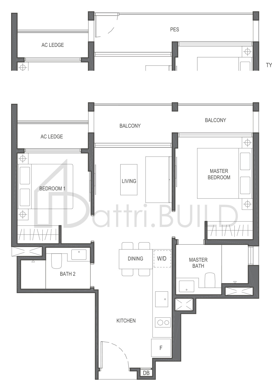 THE ESSENCE B2a floorplan (watermarked)