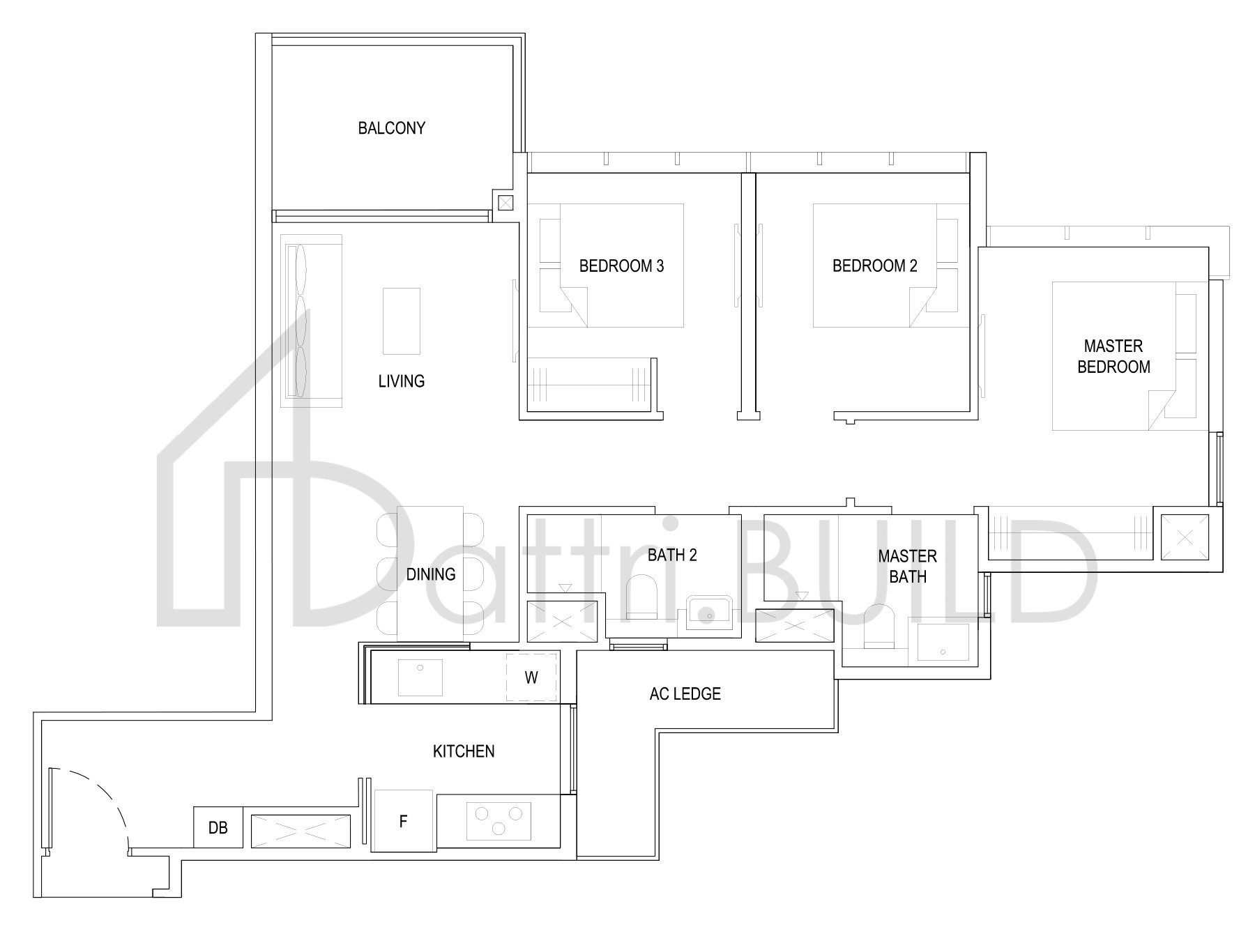 THE FLORENCE RESIDENCES 3C6 floorplan (watermarked)