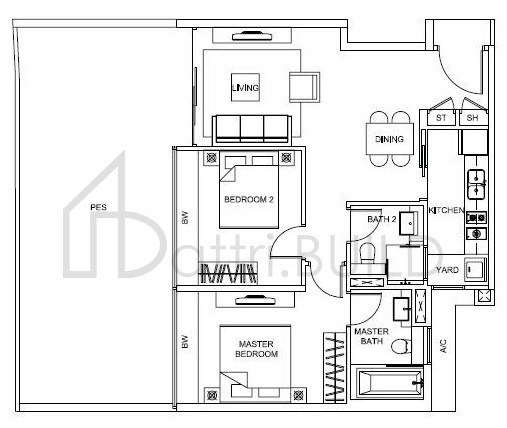 WILKIE STUDIO B2P floorplan (watermarked)