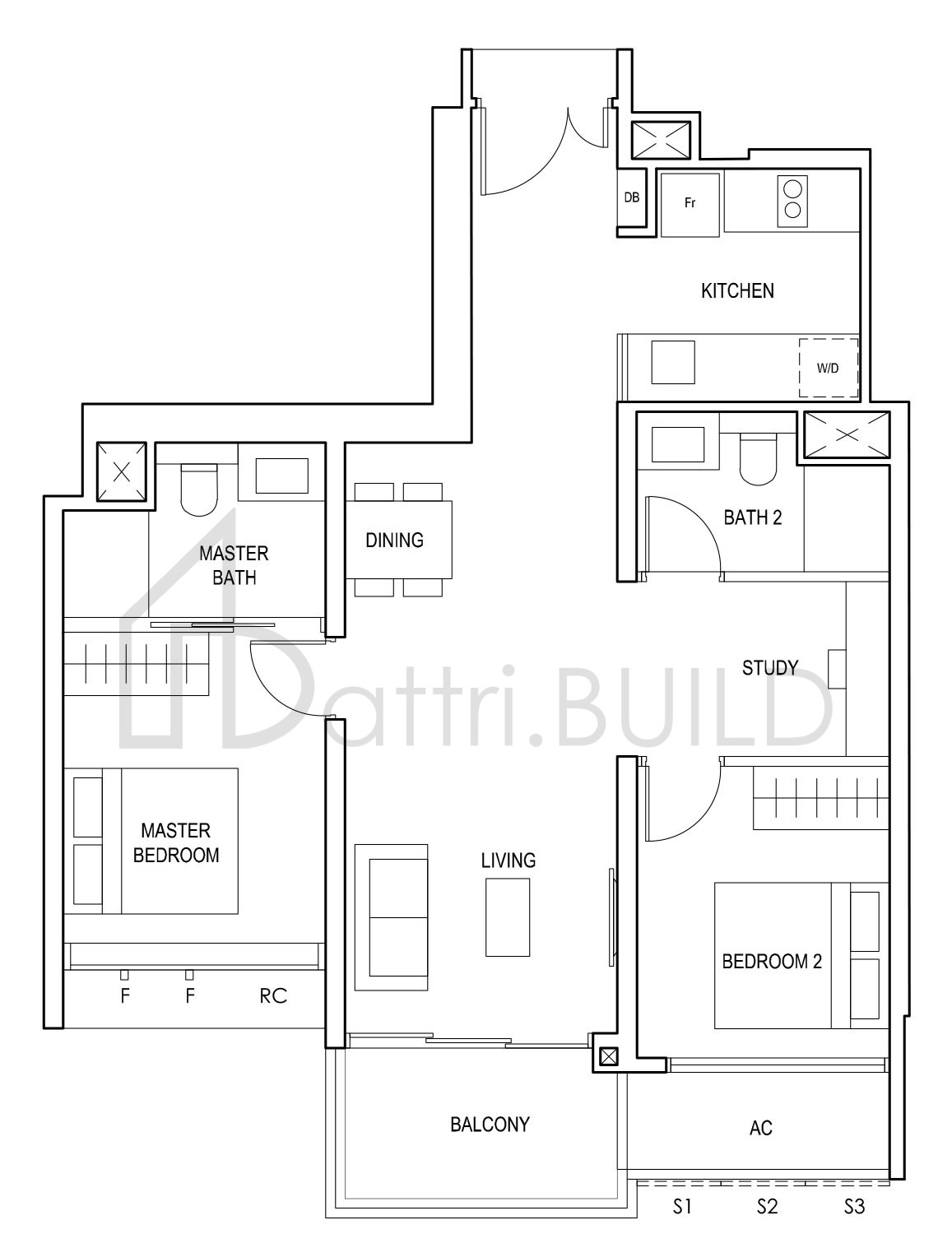 PENROSE (2+1)b floorplan (watermarked)