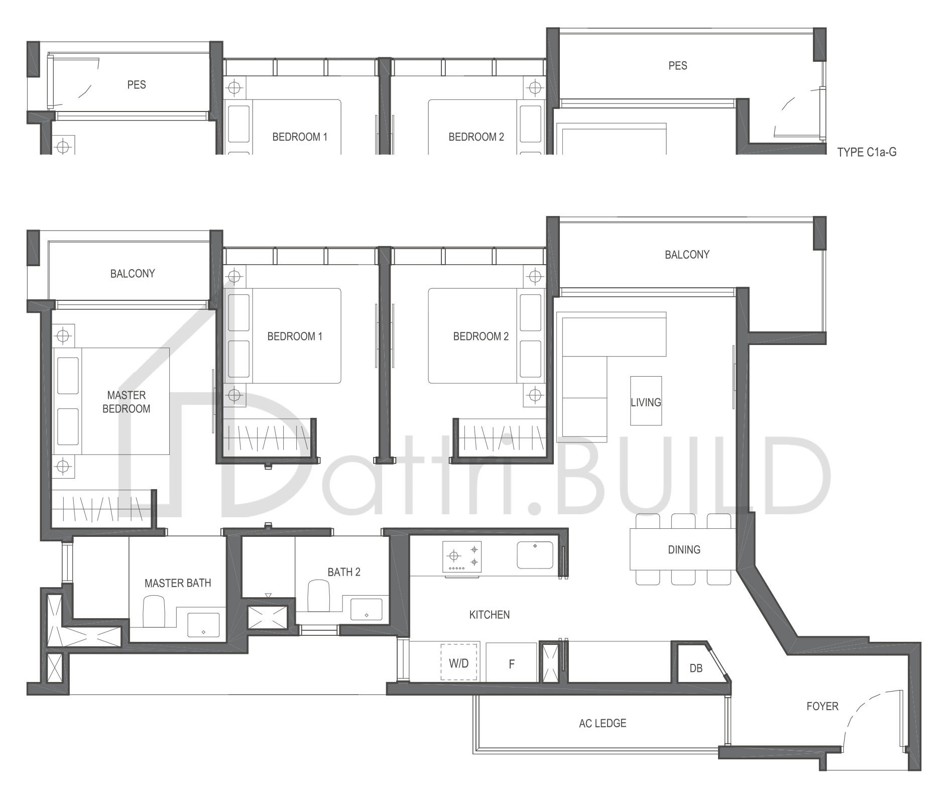 THE ESSENCE C1a-G floorplan (watermarked)