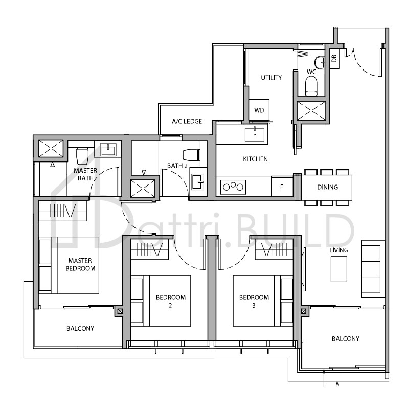 DAIRY FARM RESIDENCES 3B1 floorplan (watermarked)