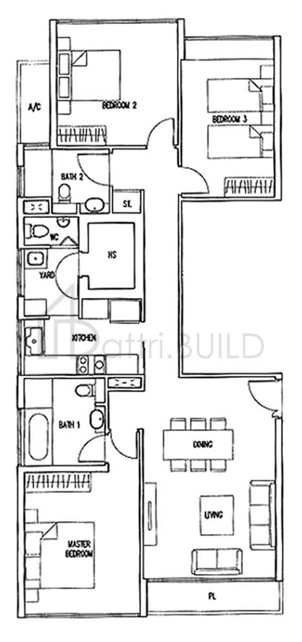 THE WHARF RESIDENCE B2-d floorplan (watermarked)
