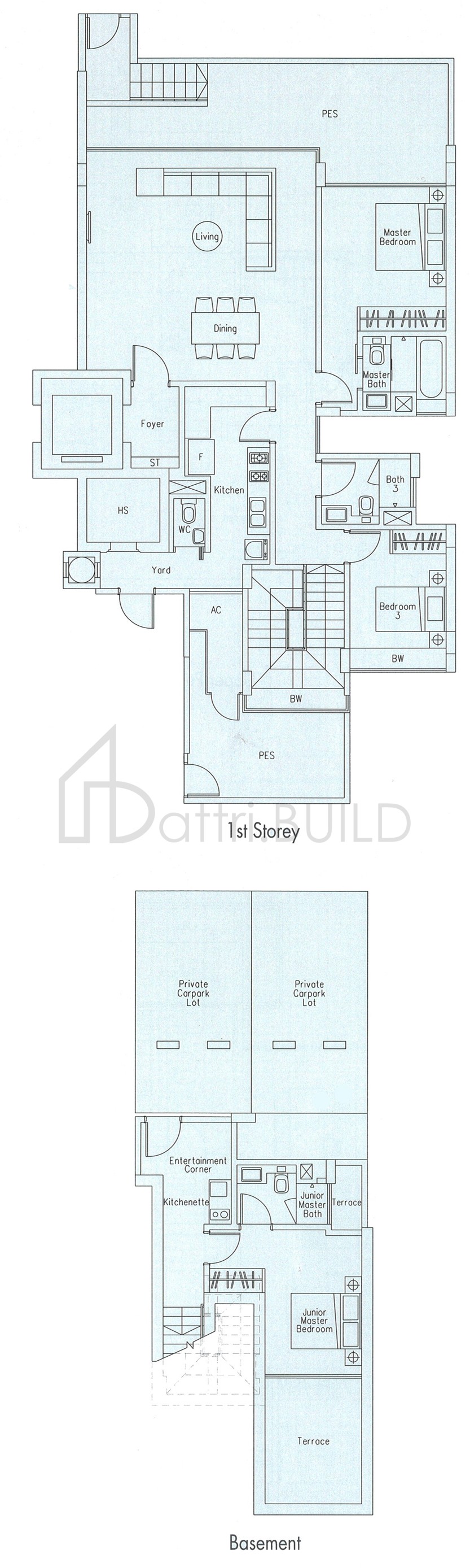 THE BEVERLY B1-G floorplan (watermarked)