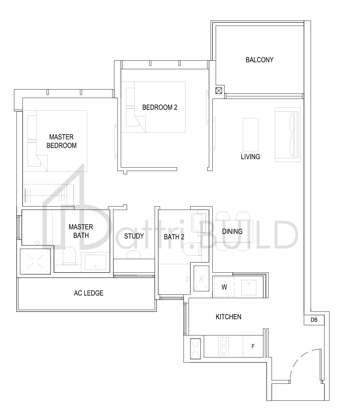 THE FLORENCE RESIDENCES 2S2 floorplan (watermarked)