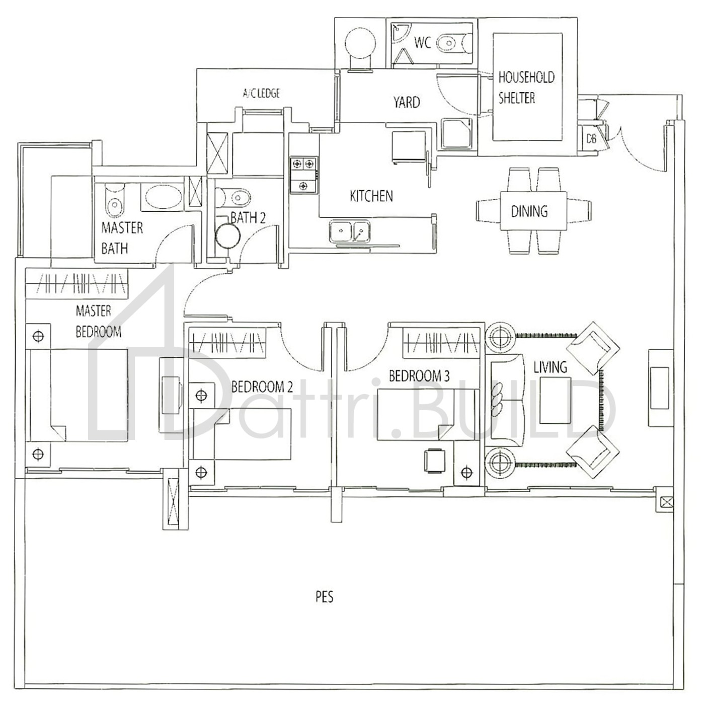 TANGERINE GROVE B1b-P1 floorplan (watermarked)