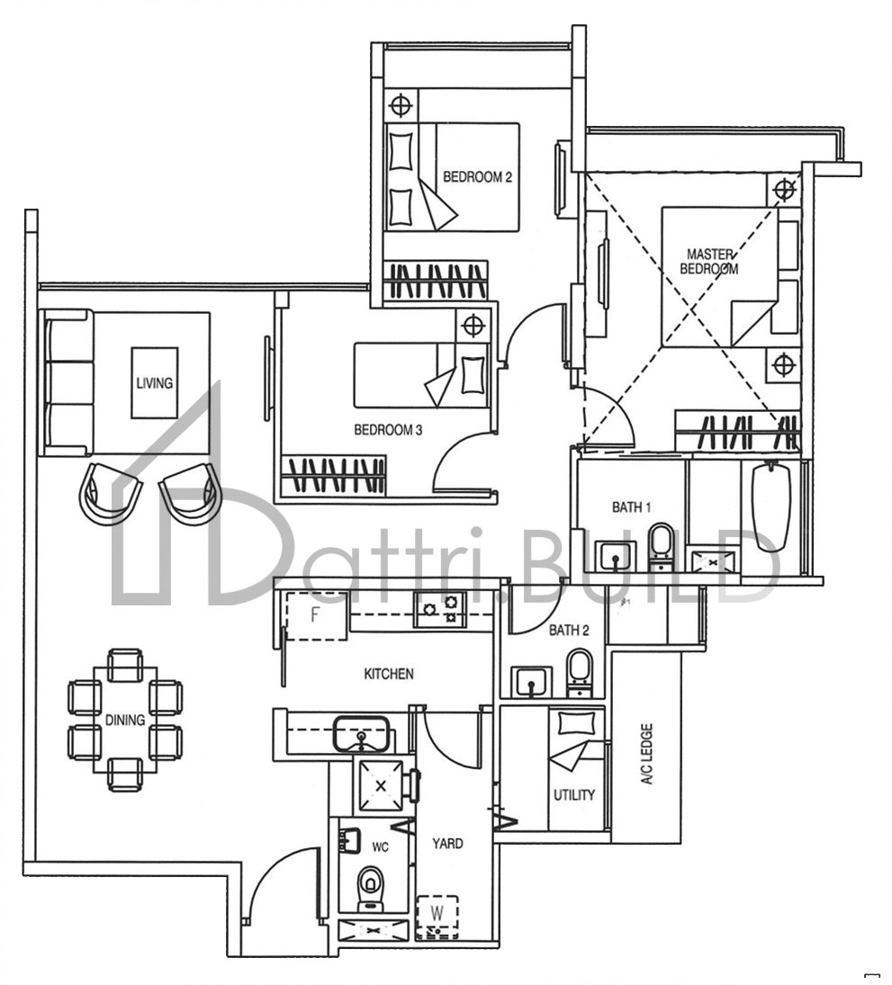 YEWTEE RESIDENCES C7-D floorplan (watermarked)