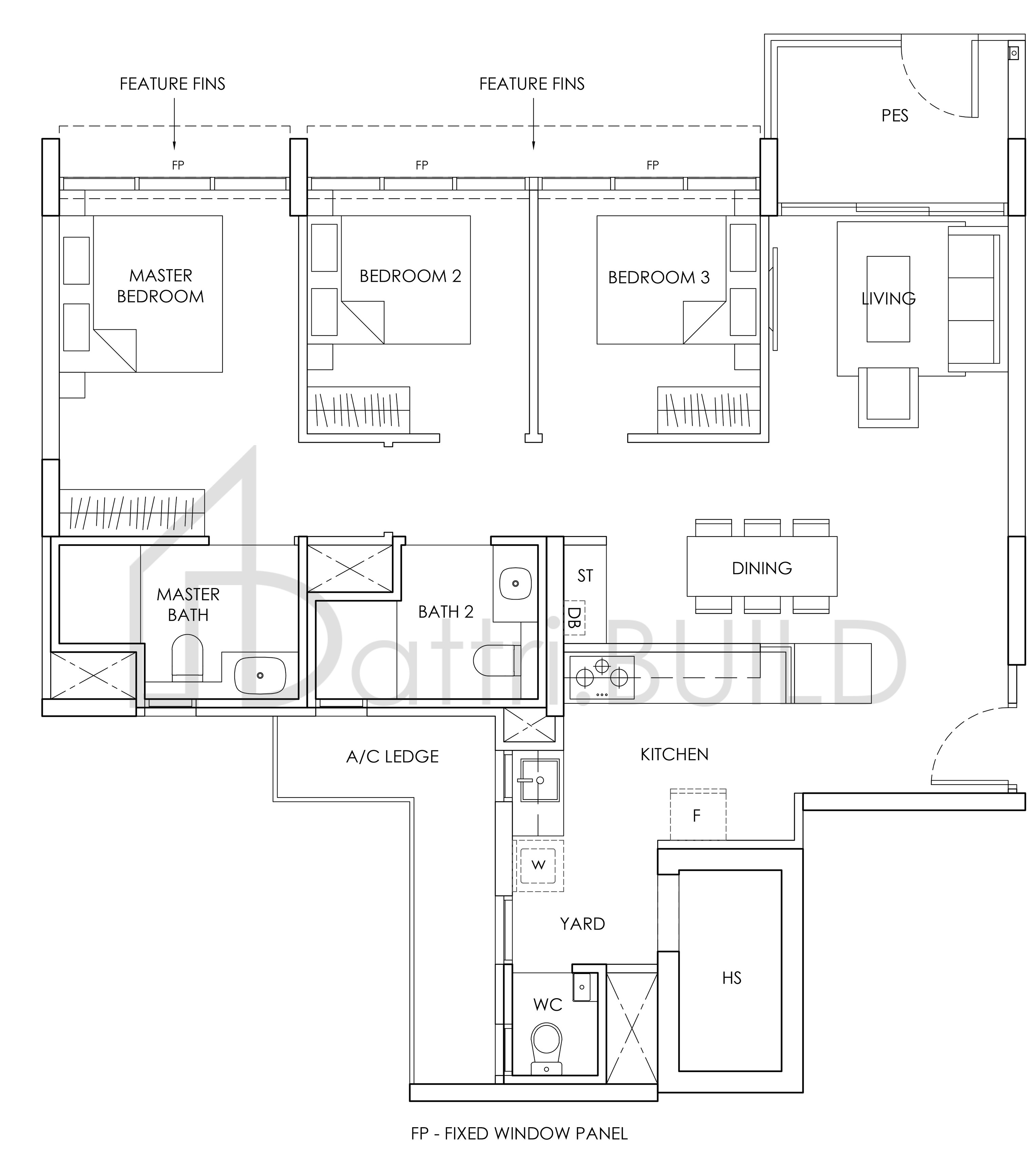 PROVENCE RESIDENCE C3-P floorplan (watermarked)