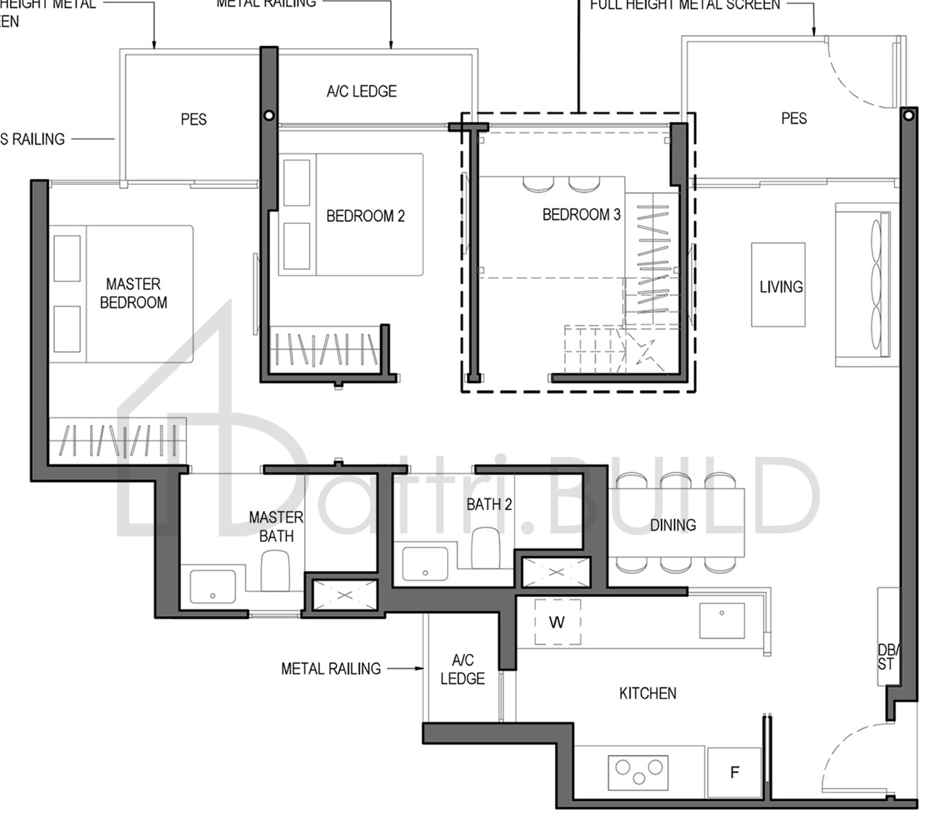 PARC KOMO 3C2b-G floorplan (watermarked)