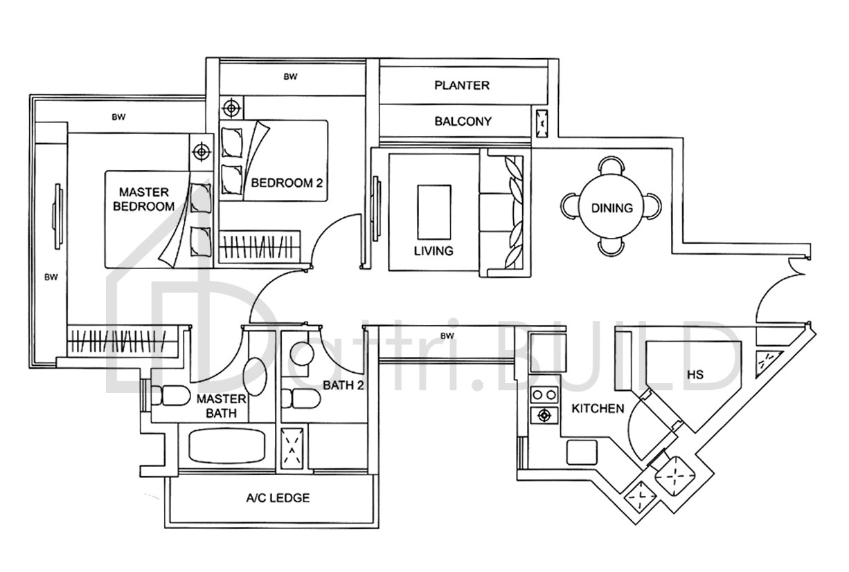 THE VISION A2 floorplan (watermarked)