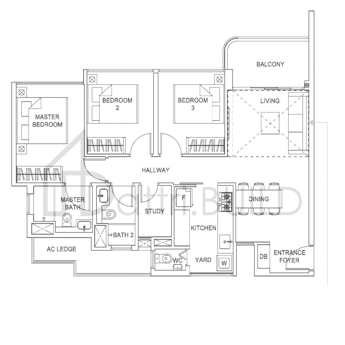 HUNDRED PALMS RESIDENCES C4-PH floorplan (watermarked)