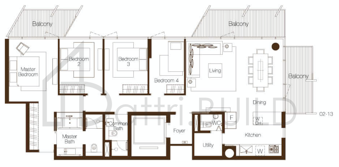 CLUNY PARK RESIDENCE D2 floorplan (watermarked)