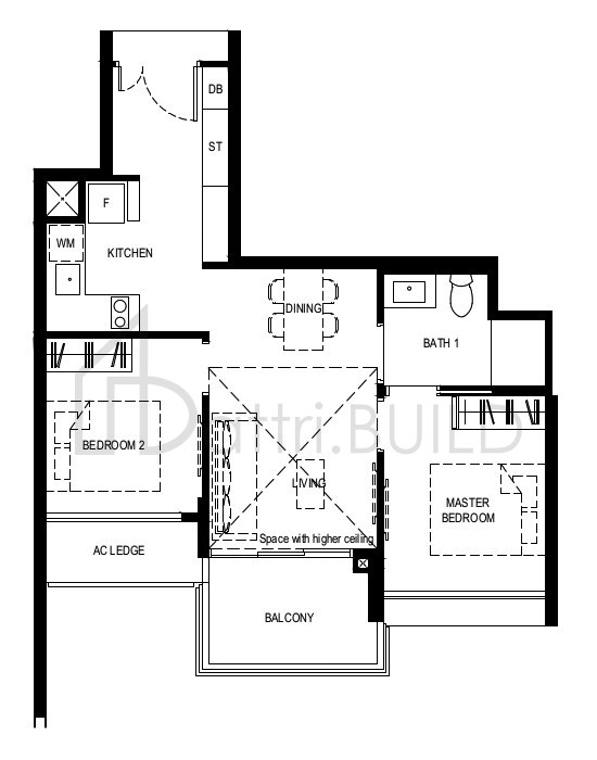 NORMANTON PARK 2BR-CaR-PH floorplan (watermarked)
