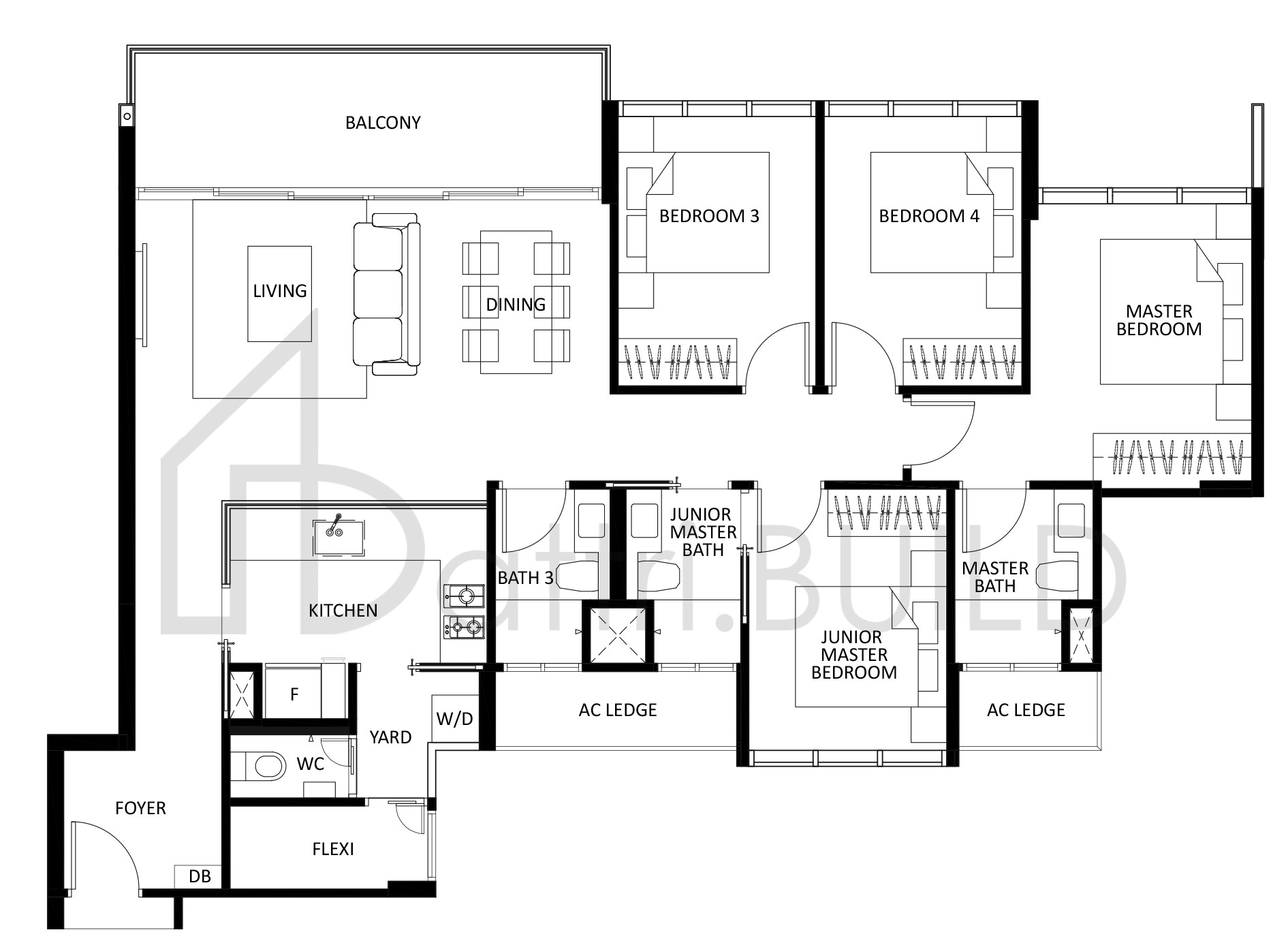 THE LILIUM D1 floorplan (watermarked)