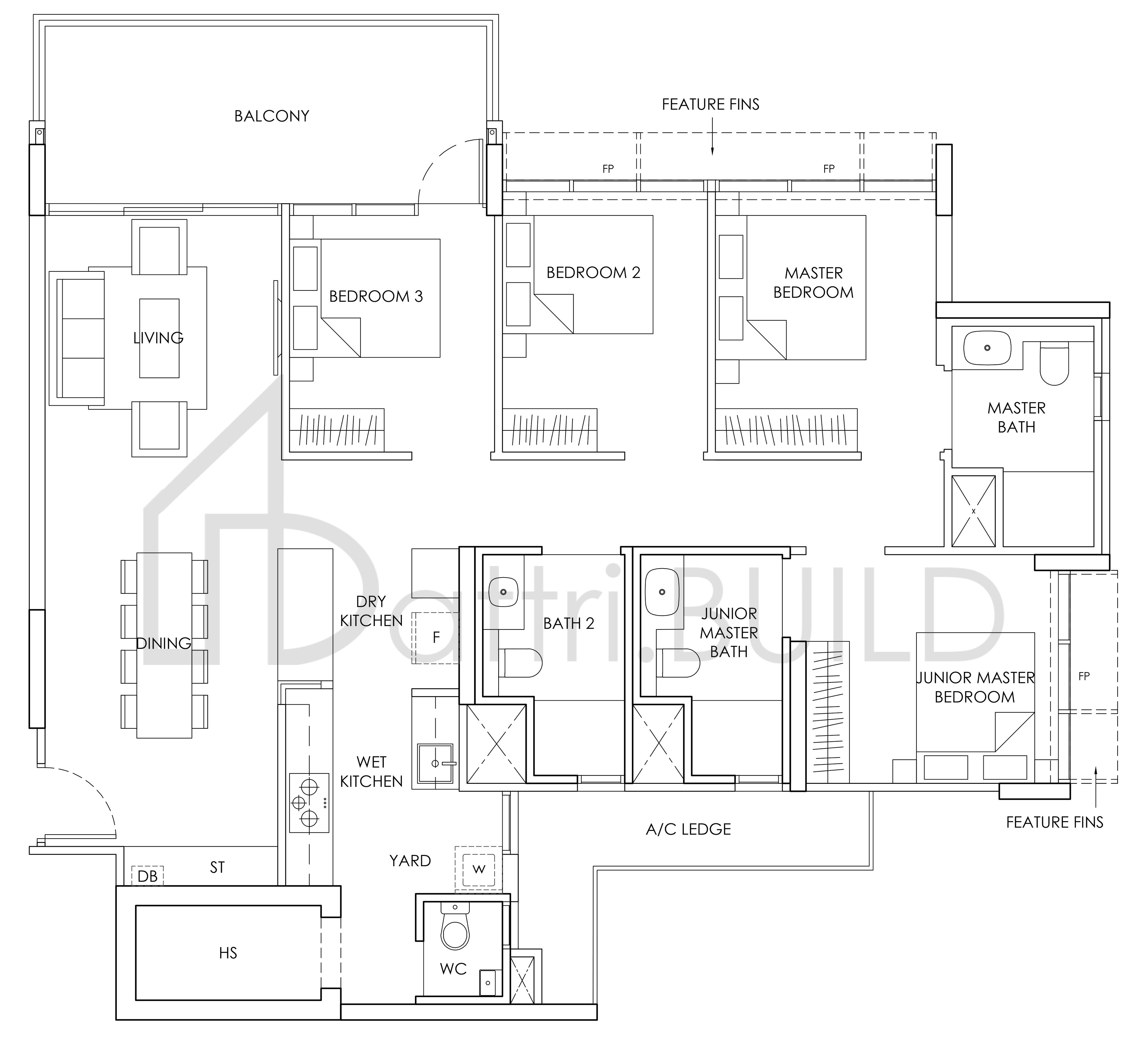 PROVENCE RESIDENCE D1 floorplan (watermarked)