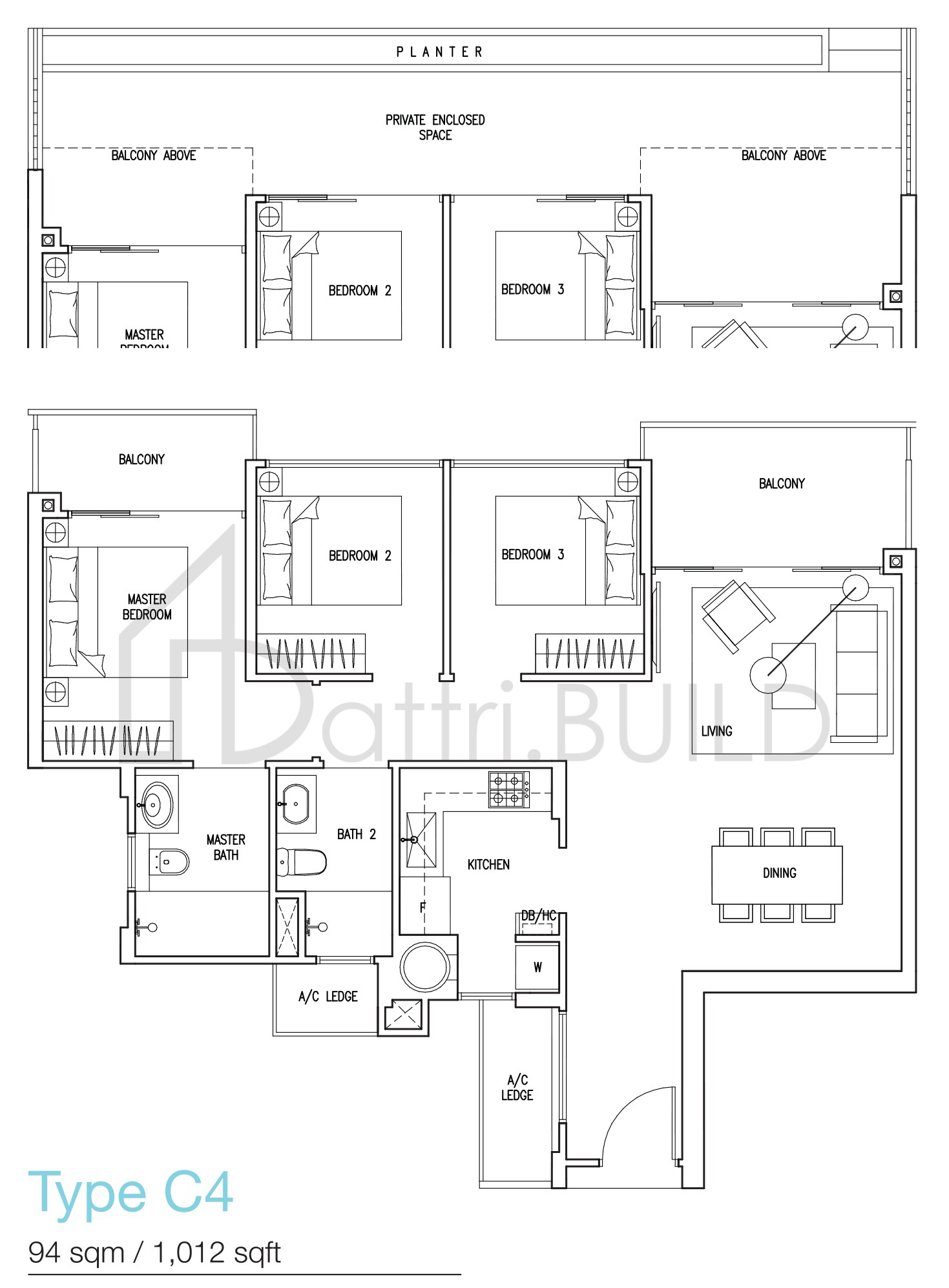 THE NAUTICAL C4(P) floorplan (watermarked)