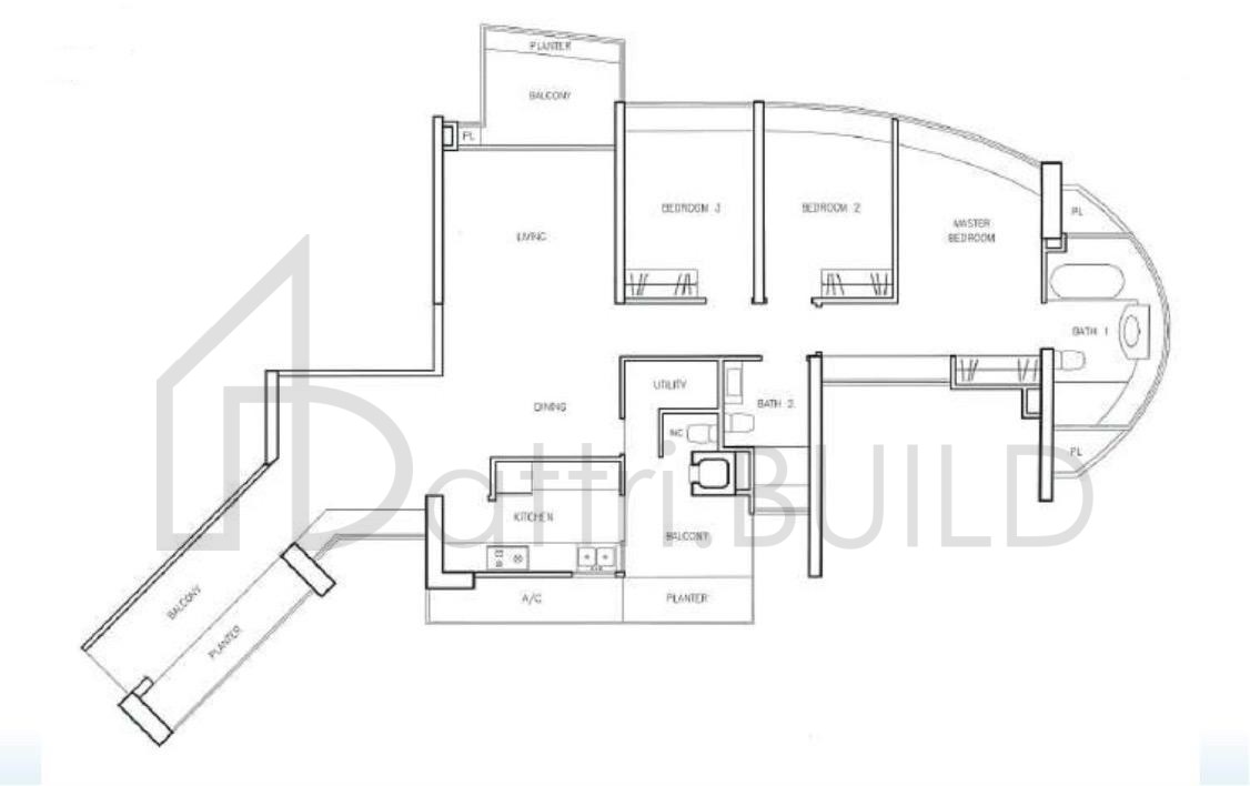 CLOVER BY THE PARK A8 floorplan (watermarked)