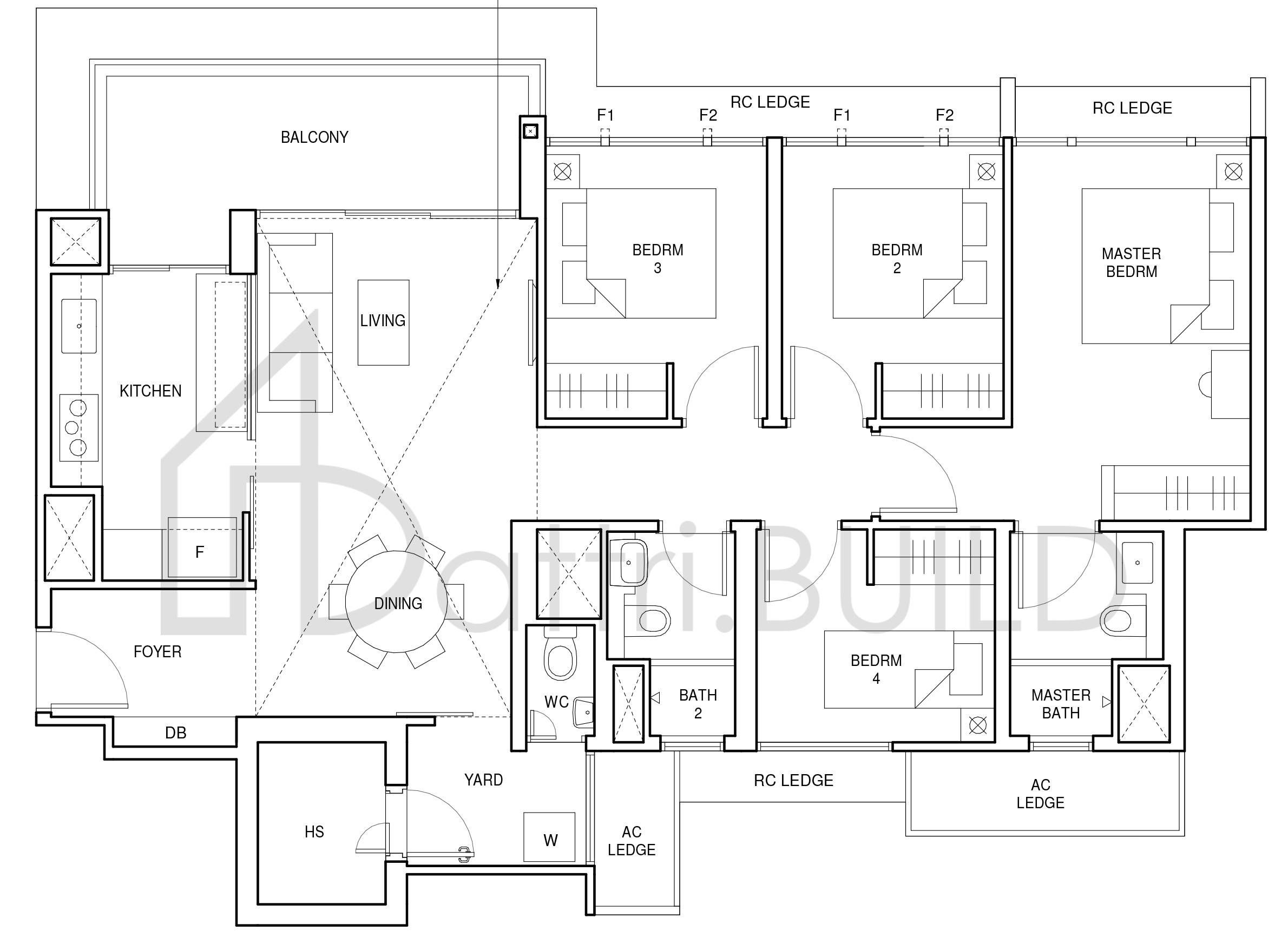 PARC CENTRAL RESIDENCES D3b floorplan (watermarked)