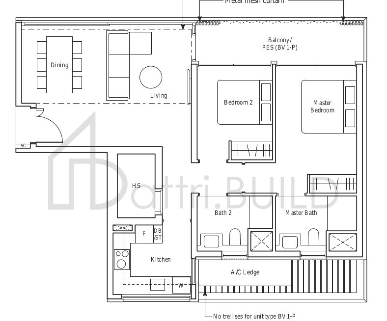 THE REEF AT KING'S DOCK BV1 floorplan (watermarked)
