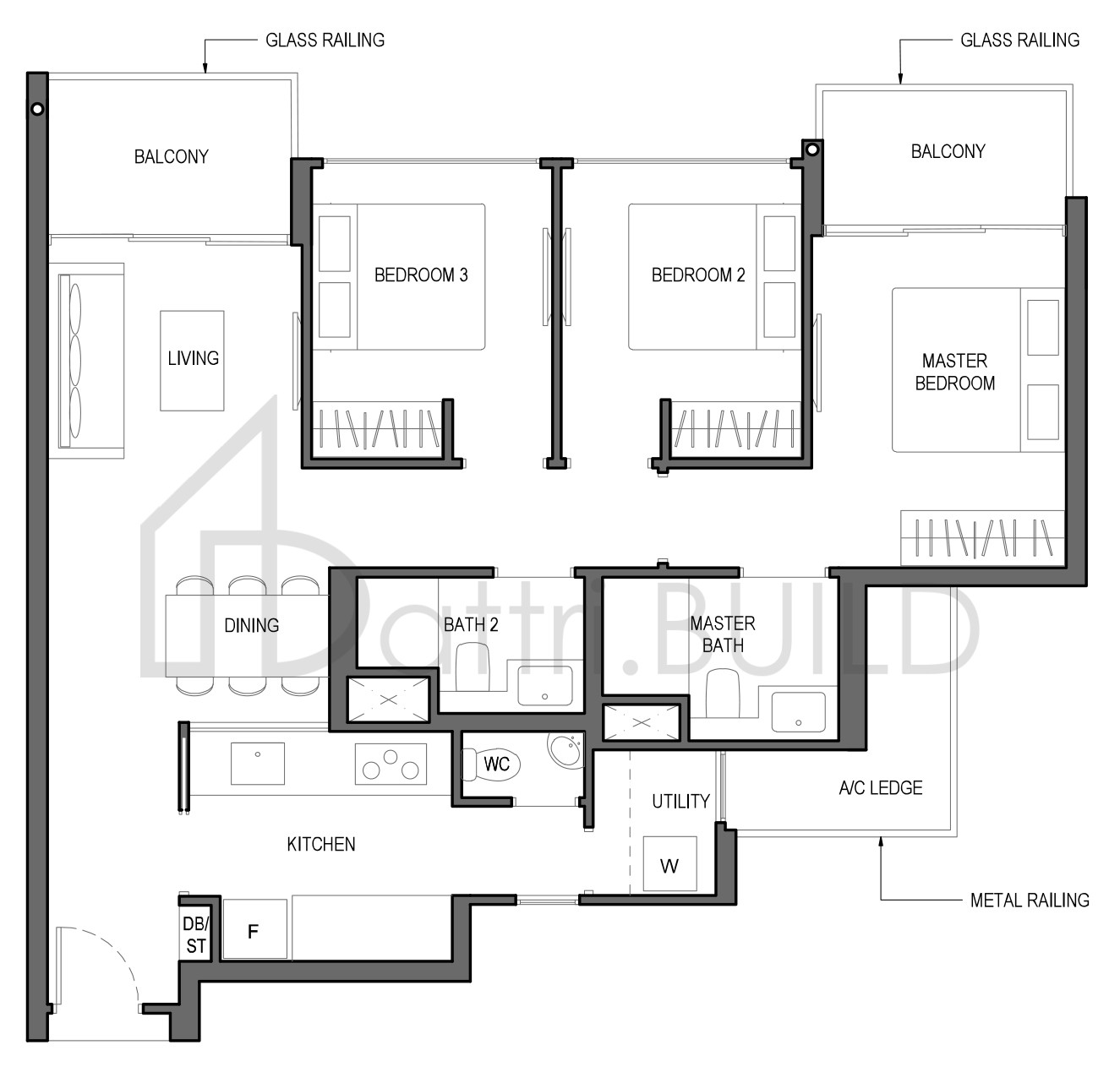 PARC KOMO 3D1 floorplan (watermarked)