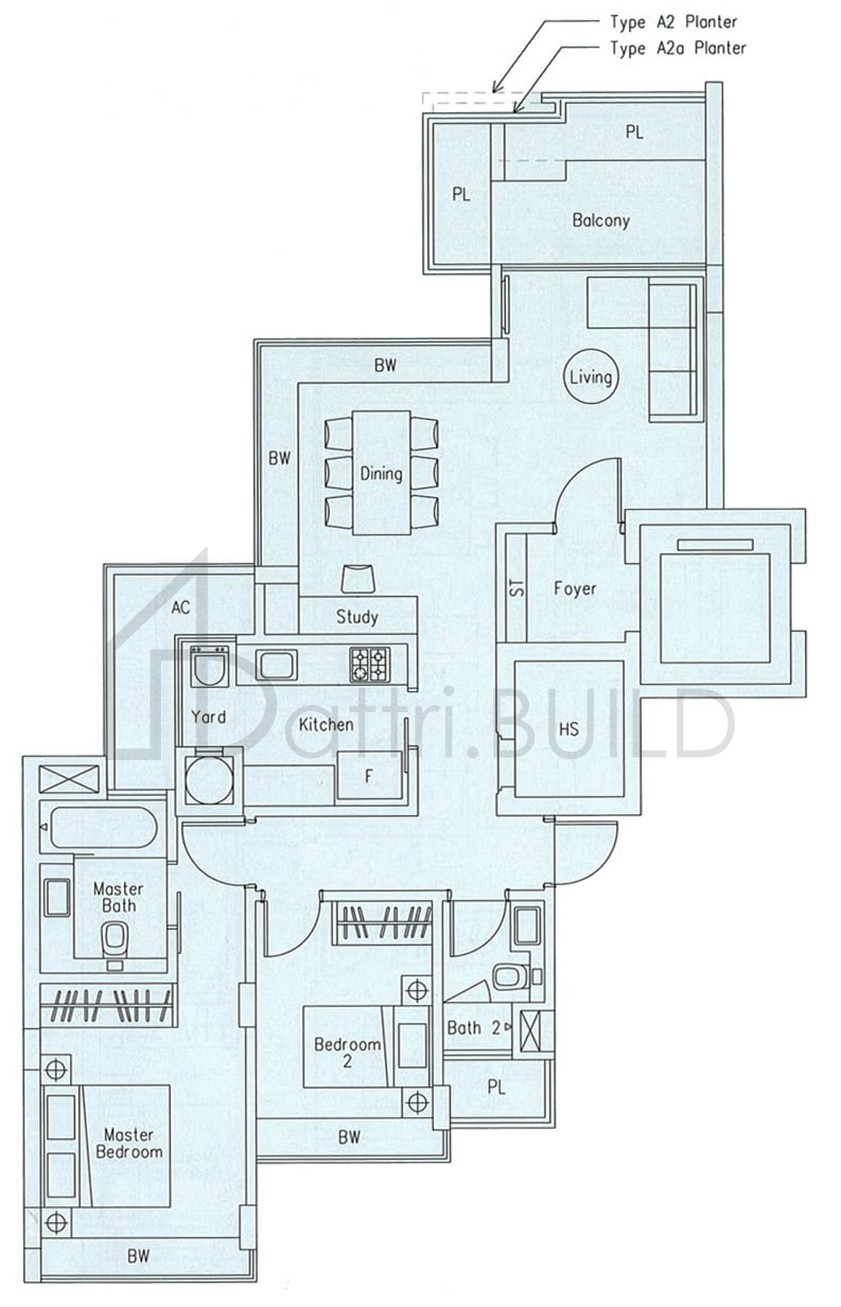 THE BEVERLY A2a floorplan (watermarked)