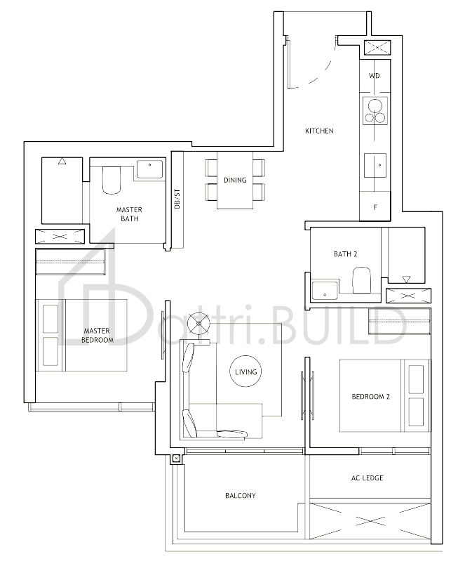 THE LANDMARK B1 floorplan (watermarked)