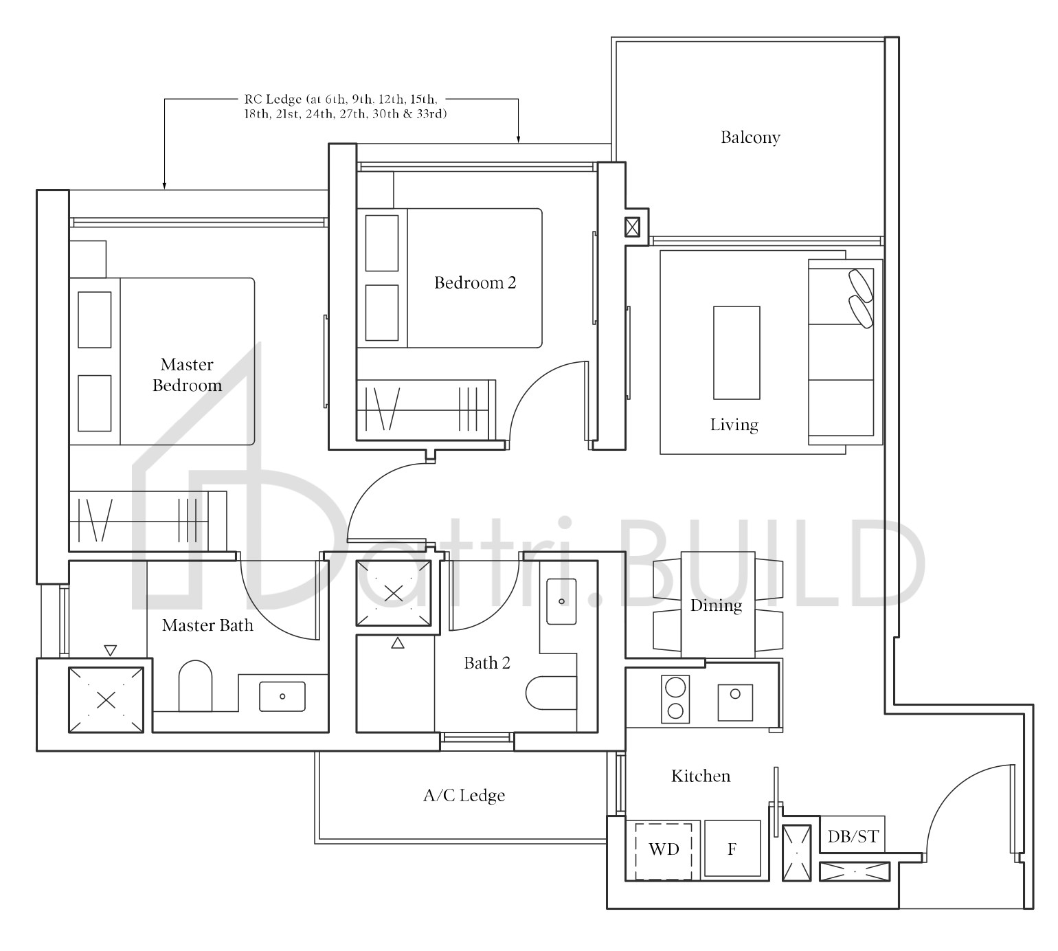 AVENUE SOUTH RESIDENCE BP3 floorplan (watermarked)