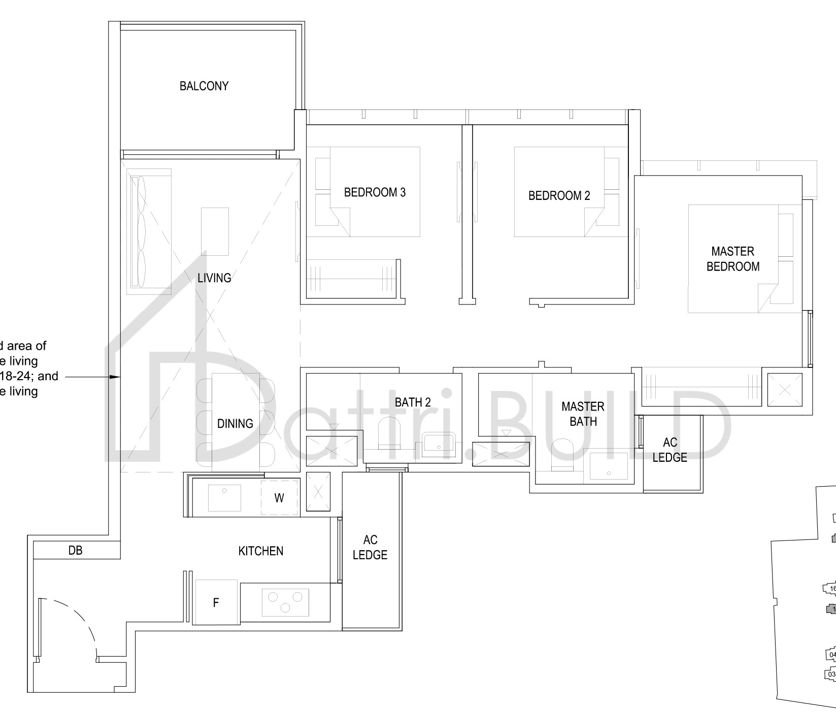 THE FLORENCE RESIDENCES 3C3(PH) floorplan (watermarked)