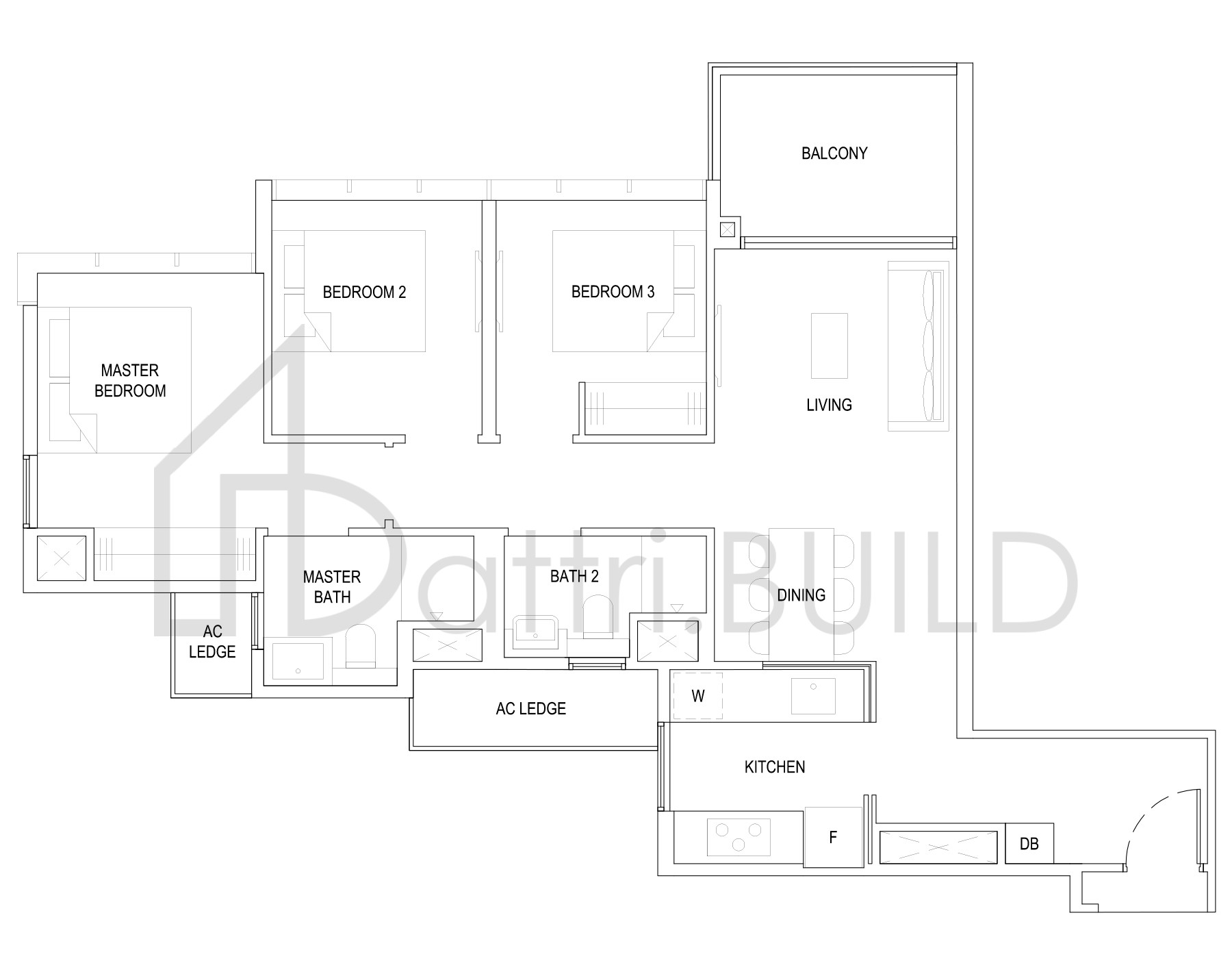 THE FLORENCE RESIDENCES 3C4 floorplan (watermarked)