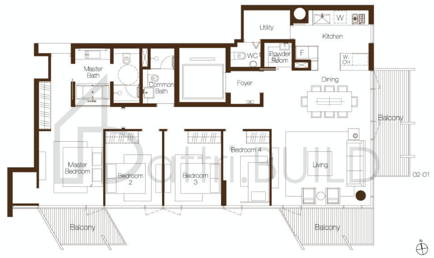 CLUNY PARK RESIDENCE D3 floorplan (watermarked)