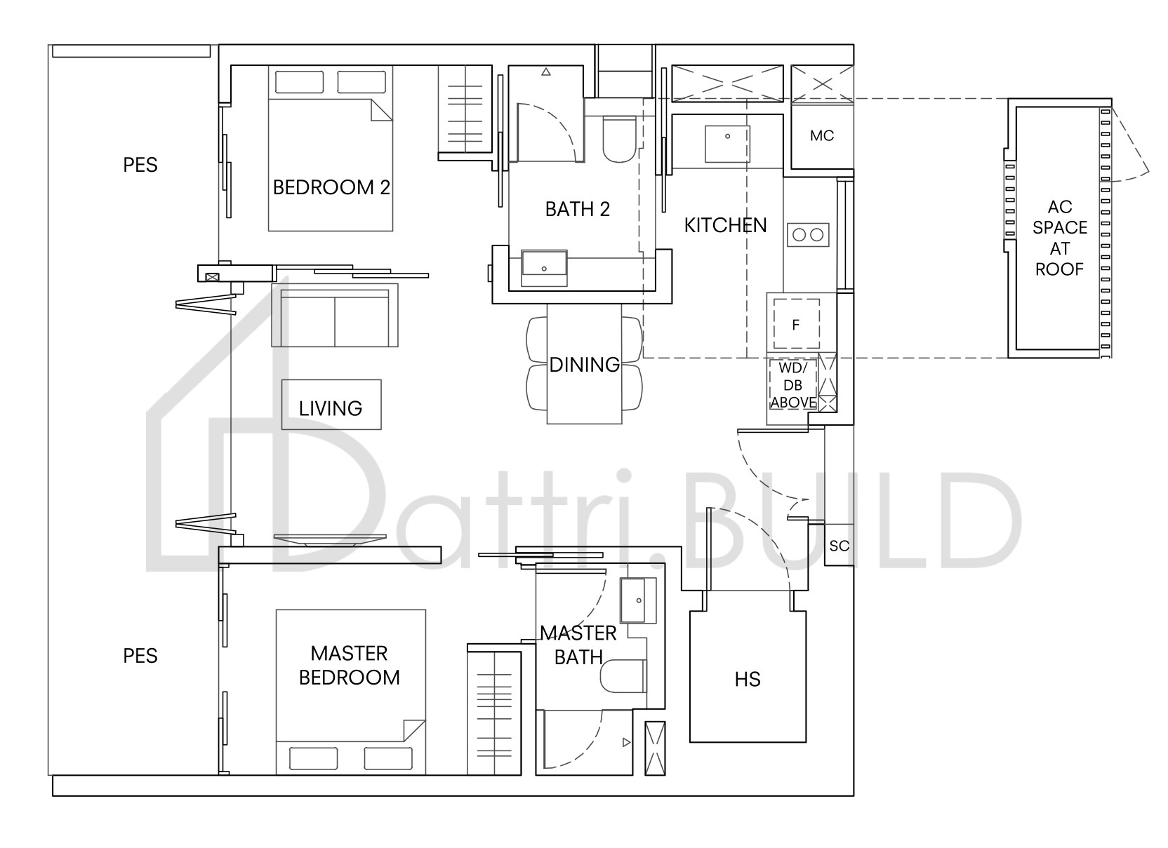 ONE HOLLAND VILLAGE RESIDENCES B7 floorplan (watermarked)