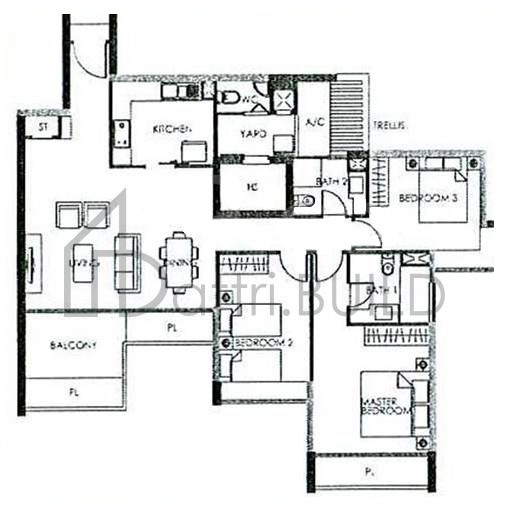 THE METROPOLITAN CONDOMINIUM C3b floorplan (watermarked)