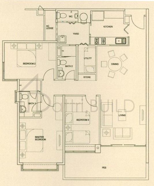 THE RAINTREE C4a-p2 floorplan (watermarked)