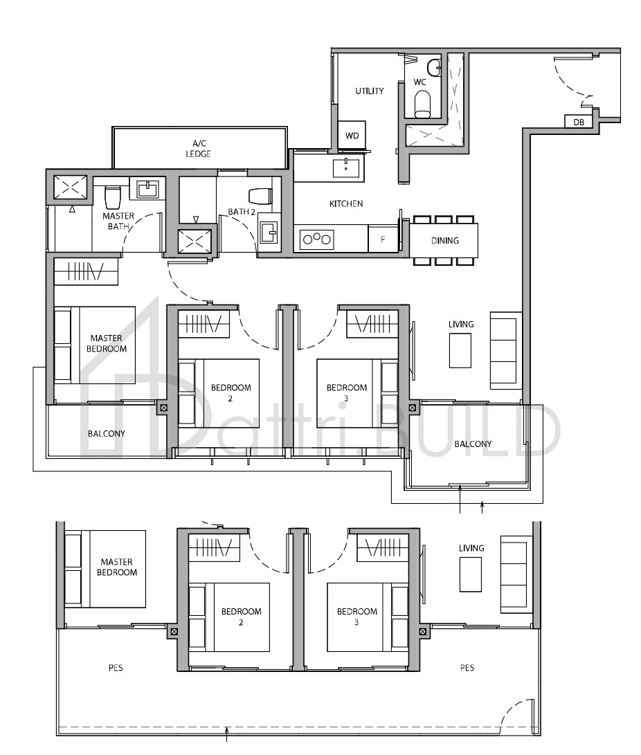 DAIRY FARM RESIDENCES 3B2-G floorplan (watermarked)