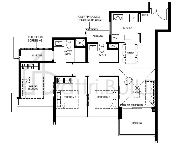 NORMANTON PARK 3BR-Cb-PH floorplan (watermarked)