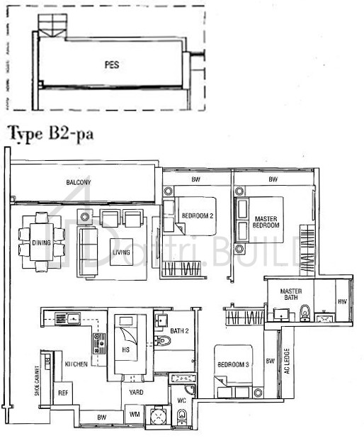 WATERFRONT WAVES B2-pa floorplan (watermarked)