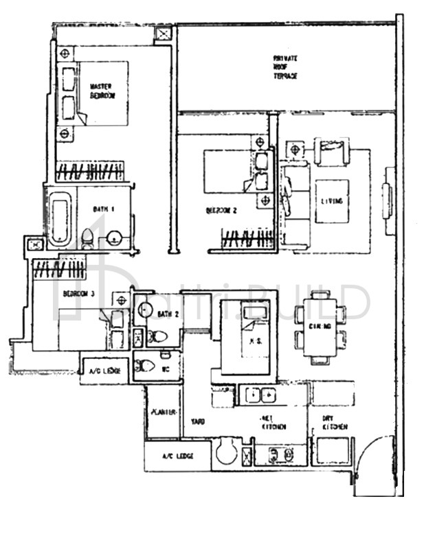 THE QUARTZ B3aR floorplan (watermarked)